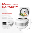 thumbnail image 6 of CUCKOO 12-Cup Cooked (6-Cup Uncooked) Micom Rice Cooker & Warmer, Ceramic Coated Inner Pot, Smart Fuzzy Logic, CR-0605F, 6 of 11