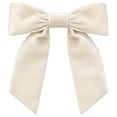 thumbnail image 3 of Beige Velvet Bows 5 Pieces Pre-Tied Decorative Bow Set for Wedding Bridal Shower Nursery Elegant Neutral Gift Wrapping, 4.92 inch Cream Ribbon Decoration, 3 of 3