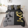 thumbnail image 2 of Romantic Love Theme 7 Piece Bed In A Bag King King And Queen Crown Bedding Set For Couple,Valentine'S Day Wedding Comforter Set Gifts For Her His,Mr Mrs Sheet Set With Comforter, 2 of 5