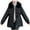 Black#1, variant on Titcea Puffer Jacket Womens Fleece Collar Thickened Solid Color Zip Up Winter Coats with Pockets Warm Loose Comfort Jackets