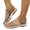 Khaki, variant on Women's Lightweight Athletic Strappy Sandals Breathable Cushioned Non Slip Hiking Shoes with Adjustable Strap Brown Size 7.5