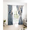 thumbnail image 3 of Teal Forest Birds Blackout Curtains for Bedroom/Living Room, Thermal Insulated Kitchen Curtains, Modern Oil Painting Farmhouse Grommet Darkening Window Treatment Drapes 42"x63"x2, 3 of 8