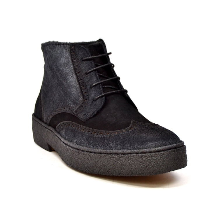 British Walkers Playboy Wingtip‎ Crepe Sole Boots Black Leather Suede 11.5 Classic Playboy Wingtip Leather - Timeless Style and  main image 2