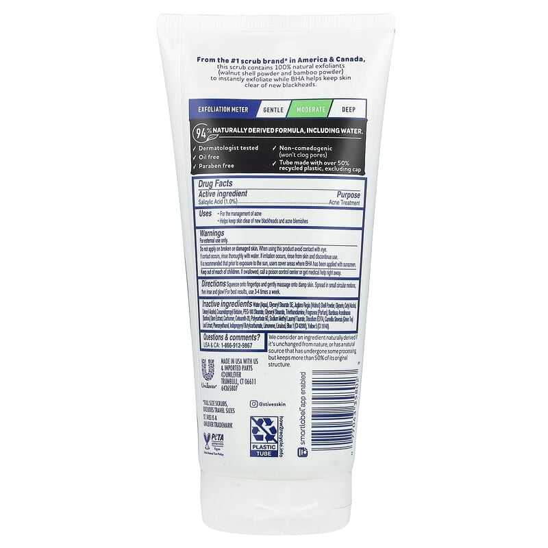 St. Ives, Blackhead Clearing Scrub, Green Tea & Bamboo, 6 oz Pack of 3