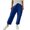 Blue, variant on Women's Cotton Linen Pants, Straight Leg Loose Fit Casual Trousers with Multiple Pockets, Elastic Waist Wide Leg Beach Outfits for Vacation, Daily Wear, and Summer Style-Red
