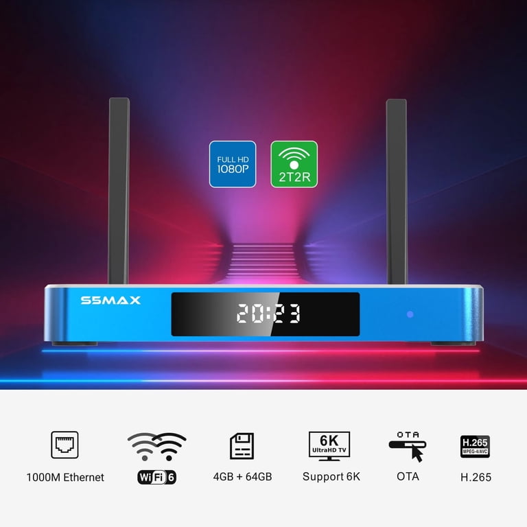 TLHDEL S6-Max 2025 SuperBox S6-Max Streaming Device, 4GB DDR RAM