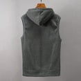 thumbnail image 4 of symoid Mens Jackets Vest- Fashion Sleeveless Solid Hooded Risecoat Slim Jacket Blouse Tops Shirt Gray M, 4 of 6