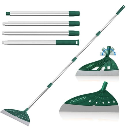 Multifunction Magic Broom, All Surface Lightweight Silicone Broom, Household Squeegee for Floor Cleaning, Bathroom, Pet Hair (Green)