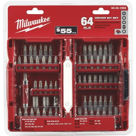 UPC: 0045242532636 | Milwaukee 64-Piece Standard Screwdriver Bit Set