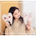 thumbnail image 6 of 11.8in Funny Teeth Plush Pillow with Quirky Cartoon Expression, Soft Stuffed Cushion for Nap and Travel, Creative Silly Face Throw Pillow for Home Decor and Gift, 6 of 7