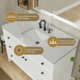 thumbnail image 6 of 48" Fully Assembled Single Bathroom Vanity with Engineered Stone Top, Ceramic Sink, Hand Paint, 6 of 10