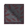 thumbnail image 4 of INSPIRE CHIC Men's Feather Pocket Square Soft Solid Handkerchief with Embroidered Edge Dark Red One Size, 4 of 4
