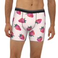 thumbnail image 4 of Rocae Hand Drawn Strawberry for Stretch Moisture-Wicking Underwear,Men's Underwear Boxer Briefs Medium, 4 of 9