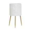 thumbnail image 2 of Geometric Metal Planter Pot With 3-Leg Gold Metal Base - White - 20"H x 10.5"W, 2 of 4