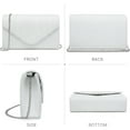 thumbnail image 4 of mirlewaiy Women's Evening Bag Pleated Envelope Clutch Handbag Wedding Party Bridal Purse-velvet White, 4 of 7