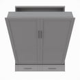 thumbnail image 3 of Pemberly Row Lit Escamotable Contemporain Grand en Bois Massif Gris, 3 of 12