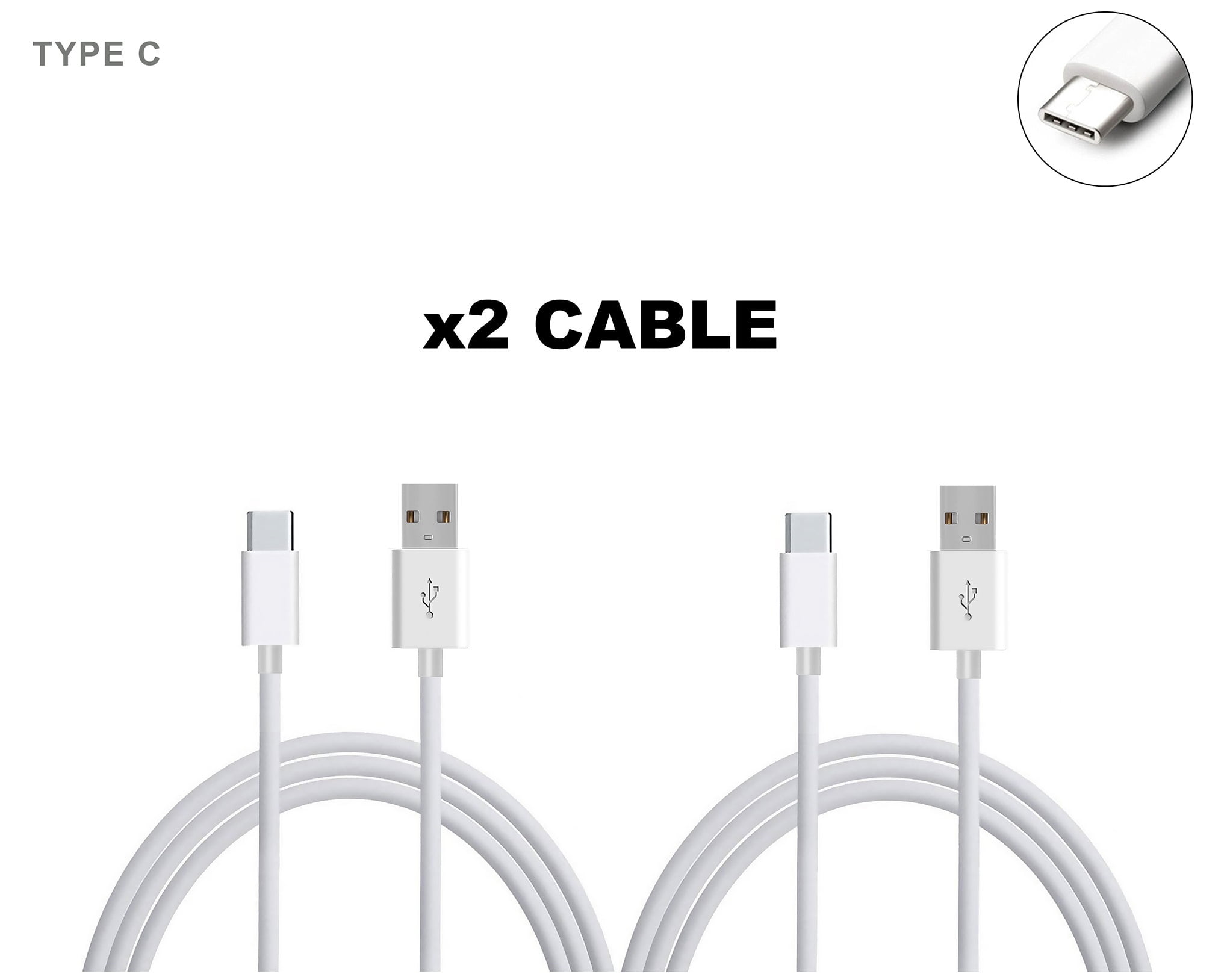 Samsung OEM USBC to USBA Sync and Transfer Cable, 4 Feet (2 PACK