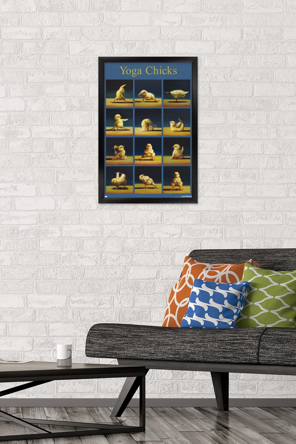 Lucia Heffernan Art - Yoga Chicks Wall Poster, 14.725" x 22.375" Framed