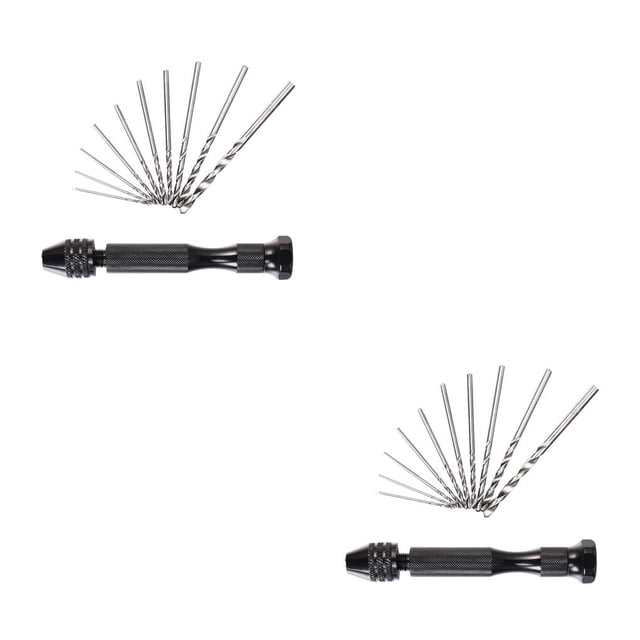 Riwesomey Microbrocas helicoidales Kit de herramientas manuales precisas Perforación de carpintería Herramientas rotativas de tamaño compacto Llavero de Type4 NO4 Riwesomey CBP228002
