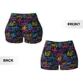 thumbnail image 5 of Picia Graffiti Art Printed Workout Shorts for Women Seamless Scrunch Butt Lifting High Waisted Yoga Gym Booty Running Moisture-wicking Short Pants-, 5 of 9