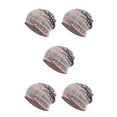 thumbnail image 1 of Tuque Style Bohème Hijab Imprimé Floral Turban Protection des Oreilles Bonnet Bleu Ensemble de 5, 1 of 6