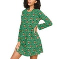 thumbnail image 3 of joogoo Nutcracker Christmas Tree Women's Long Sleeve Nightgown Sleepwear L, 3 of 8