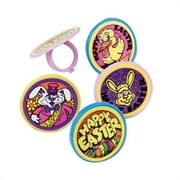 Easter Theme Rings (48 PCS) - Easter Egg Basket Fillers Party Supplies
