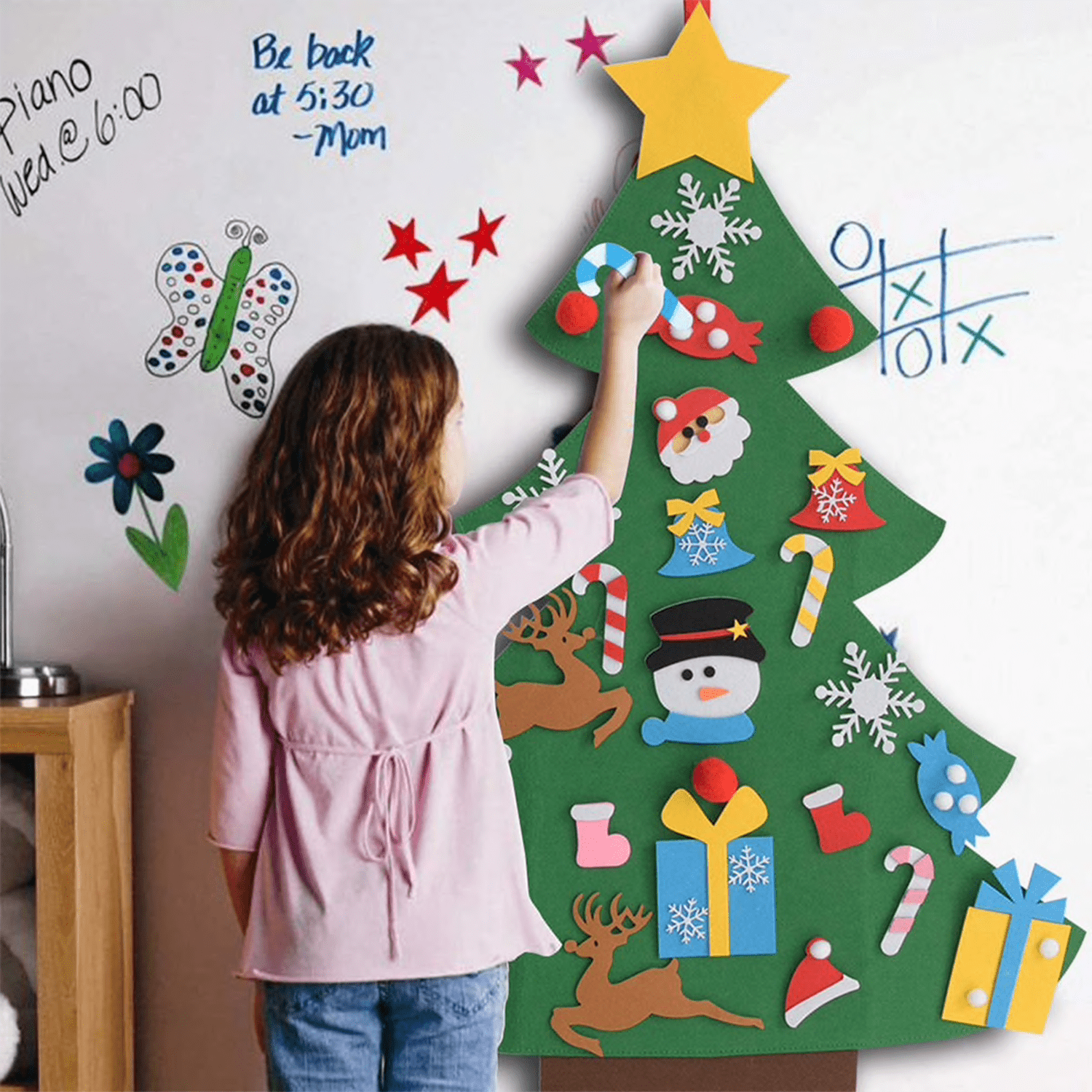 Details about   Creative Felt DIY Craft Gift Handmade Felt Christmas Tree Kids Birthday Party 