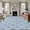 Blue, variant on Beige Moroccan 2'x3' Washable Rug, Morocco Geometric Quatrefoil Lattice Non-Slip Soft Doormat Area Rugs for Entrance Bathroom Bedsides, StainResistant Carpet for Kitchen Bedroom, Entryway Floor Mat