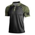 thumbnail image 2 of LRGSHF Men's&nbsp;polo Shirts Short Sleeve American Flag Print Tops Summer Soft Stretch Pullover Casual Color Block Graphic Outdoors Golf Shirt, 2 of 4