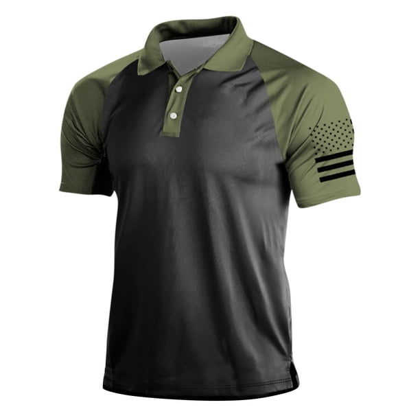 European And American Men's Retro Outdoor Top Digital Printing Short-sleeved Top M