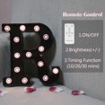 thumbnail image 2 of LED Wall Letters Lights Alphabet, Diamond Bulbs Marquee Letters with Lights Remote Control Night Light for Bar, Christmas Party Decorations - Black Letter E, 2 of 5