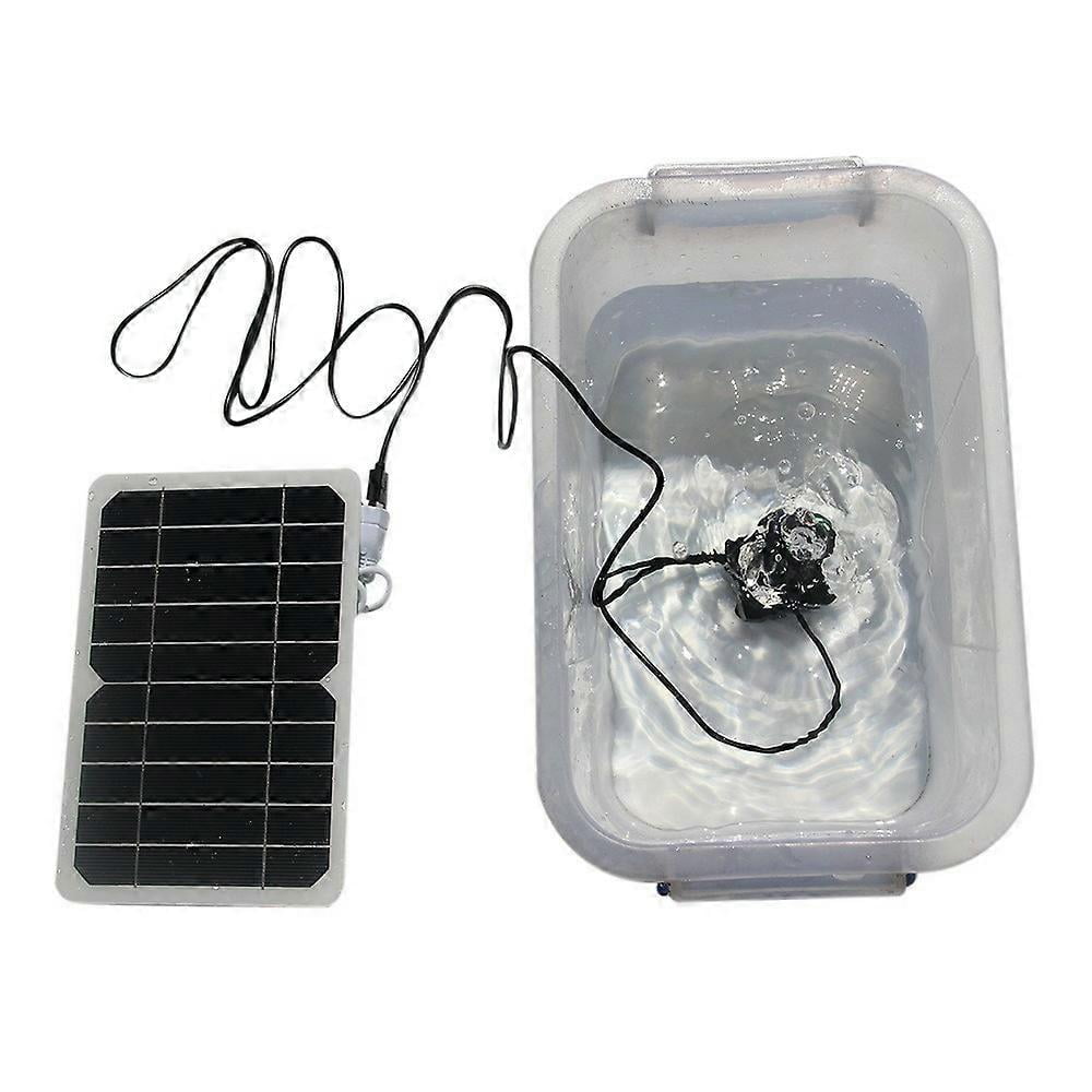 5W Solar Panel USB Output Portable Water Pump with LED Light for Outdoor Fountain Small Pond