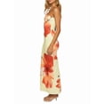 thumbnail image 3 of Women'S Strapless Floral Print Bodycon Maxi Dress for Summer Weddings and Parties Yellow S, 3 of 8