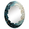 thumbnail image 2 of Designart "VORTEXs Celestial II" Abstract Spirals Round Wall Mirror - Modern Oval Printed Decorative Oversized Mirror - Multiple Color Options, 2 of 4
