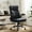 Black/Without footrest, variant on TROPOW Computer Gaming Chair with Foot Rest, Ergonomic High Back Heavy Duty Task Desk Office Chairs with Wheels, Flip-Up Arms, Adjustable Height, PU Leather, 500LBS Capacity
