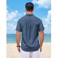 thumbnail image 5 of COOFANDY Beach Shirts for Men Linen Button Down Shirts Lightweight Summer Vacation Shirt, 5 of 6