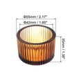 thumbnail image 2 of Uxcell 4 Piezas Soporte de Vela Tea Lights Soportes de Vela de Vidrio para Decoración de Centro de Mesa de Boda Cena Fiesta Marrón, 2 of 6