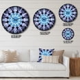thumbnail image 4 of Designart "Fractal Flowers in Turquoise and White IV" Modern Geometric Oversized Wall Clock, 4 of 5