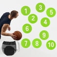thumbnail image 6 of GARENDE 10x Numbered Floor Spoting Markers for Court Floor Indoor Outdoor Basketball Green, 6 of 9
