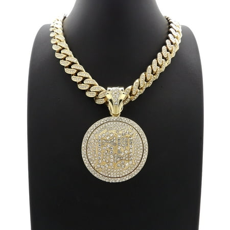 - Hip Hop Fashion Iced Out 6ix9ine '69 Spinner' Pendant w/ 18