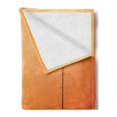 thumbnail image 2 of Sailboat Soft Flannel Fleece Blanket, Lonely Yacht at Sunset Sailing Competition Race Teamwork Marine Vessel Winner, Cozy Plush for Indoor and Outdoor Use, 70" x 90", Orange Yellow, by Ambesonne, 2 of 5