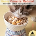 thumbnail image 3 of Raised Cat Food Bowls - Ceramic Tilted Cat Food and Water Bowl Set - Elevated Pet Feeding Bowls Stress Free for Kitten Elder Cats Small Dogs, Anti Vomiting, Neck Protection, 3 of 8