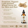 thumbnail image 2 of Organic Cold-Pressed Wheat Germ Oil 100% Pure Skin Hair Face Anti-Aging, 2 of 8