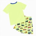 thumbnail image 5 of NOLDARES Toddler Kids Baby Boy Summer Outfits 2pcs Dinosaur Truck Print Round Neck Short Sleeve Tee Shirt Elastic Waist Shorts Clothes(Light Green,2-3 Y), 5 of 5