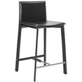 thumbnail image 6 of SAFAVIEH Janet Square Mid Back Counter Stool, Black (Set of 2), 6 of 10