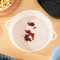 thumbnail image 4 of Silicone Nonstick Grill Fried Chicken Basket Pizza Plate Baking Tool Oven Pan Mat Kitchen Accessories Air Fryer Tray Baking Tray WHITE A, 4 of 8