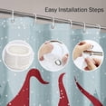 thumbnail image 3 of Three Christmas Dwarf Elves in Snow Shower Curtain, Waterproof Fabric Bathroom Shower Curtain Set with 12 Hooks 72"X72", 3 of 6