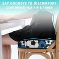 thumbnail image 3 of Premium Sports Pattern Memory Foam Seat Cushion Ergonomic Chair Pad for Office Chair, Car, Airplane & Bleachers Sciatica, Tailbone Hip & Back Pain Relief - Chair Cushion for Long Office Workers., 3 of 5