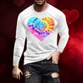 thumbnail image 3 of qucoqpe Men's Valentine's Day Sweatshirt 2026 Spring Fashion Casual Love Heart Printed Long Sleeve Oversized Pullover Tops, 3 of 5